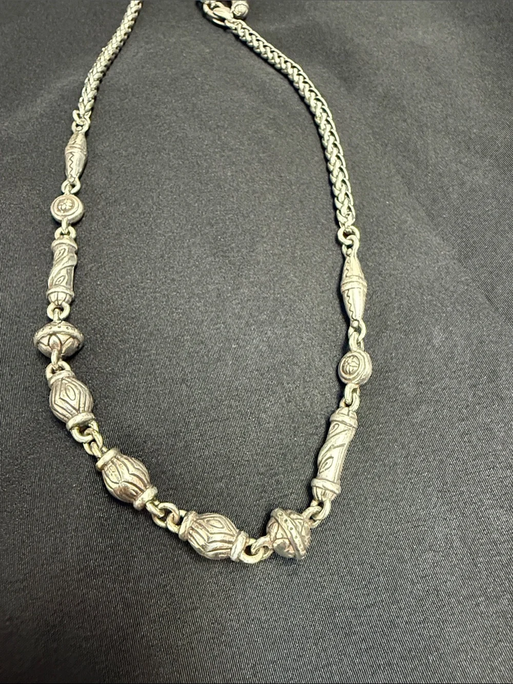 Brighton Decorative Antique Silver-Tone Beaded Necklace